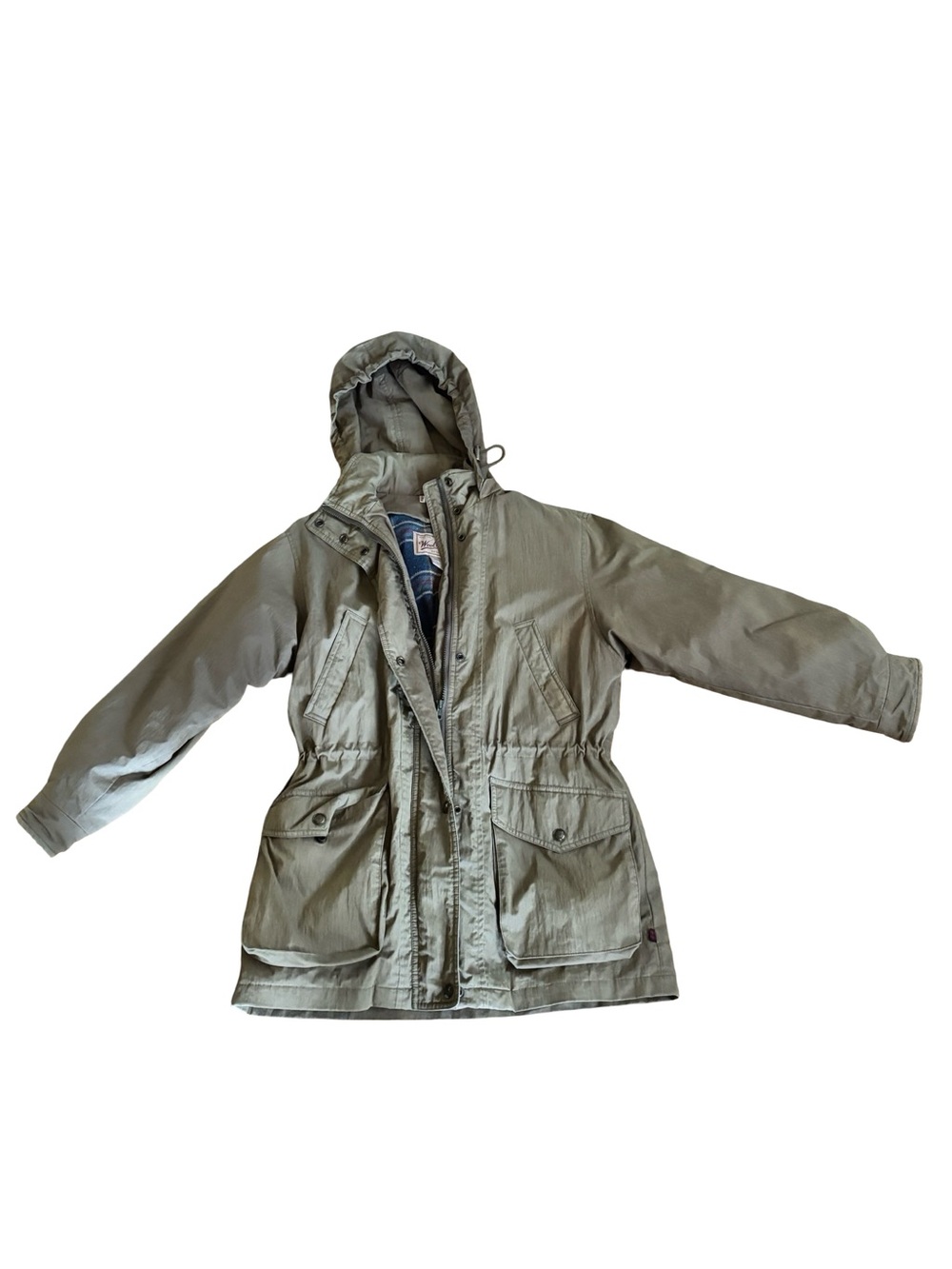 Woolrich Plaid Lined Anorak Jacket